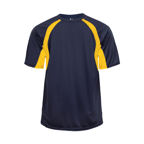 Badger Sport Hook Tee (414400-026404), Color 'Navy/Gold'